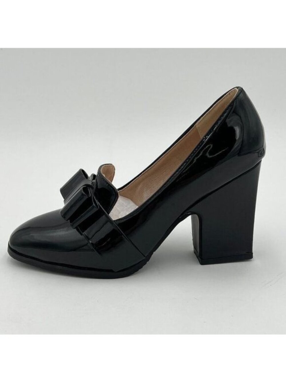 Black Women Bow Square Toe High Heels Sexy Pumps Office Lady Casual Dress Shoes